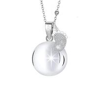 MAMIJUX Chiama Angeli Mamma Idea Regalo Gravidanza Collana Donna Richiamo degli Angeli Catenina Acciaio Ti amo Alla Follia Cristallli