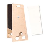 mamikids Learning Tower - Torre Montessoriana in Legno Naturale con Lavagna e Scivolo per Bambini 2-6 Anni, Torretta Montessoriana Trasformabile in Scala, Tavolo, Sgabello Bambini - Made in Italy