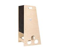 mamikids Learning Tower - Torre Montessoriana in Legno Naturale con Lavagna per Bambini 2-6 Anni, Torretta Montessoriana Apprendimento, Trasformabile in Scala, Tavolo, Sgabello Bambini, Made in Italy