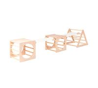 mamikids Space Jam - Percorso con Triangolo, 2 Cubi e 2 Rampe con Arrampicata e Scivolo per Bambini 1-5 Anni - Triangolo per Bambini in Legno Naturale, Giochi Educativi Montessori - Made in Italy
