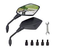 Mamiko Universal Motorcycle Rear View Mirrors for M8 M10 Threaded Bolt