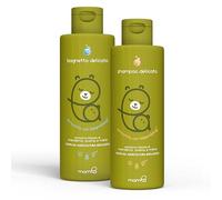 Mamila Set Bagnetto Neonato e Shampoo, 2 Flaconi da 200ml MamiHug Idea Regalo Nascita Bimbo, Neonato Accessori Utili, 0 Mesi + con Omaggio Spugna Marina Naturale del Mediterraneo