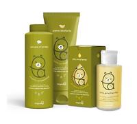 Mamila Set Benessere della Pelle del Bambino, Crema Idratante 100ml, Polvere d'Amido 150ml, Olio Emolliente 75ml, MamiHug Idea Regalo Nascita Bimbo, 0 Mesi + con Omaggio Spugna Marina