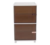 MAMJENNI Contenitori pieghevoli di grande capacità, mobili e impilabili, per armadio, con porta magnetica universale (2 ripiani)