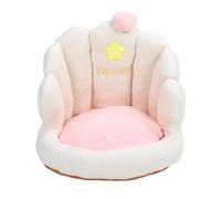 MAMJENNI Cuscino di Supporto Lombare per Sedia da Ufficio, Cuscino per Schienale ergonomico con Comoda Imbottitura in Cotone PP, Fodera in Velluto di Cristallo, Base Antiscivolo (Bianca)