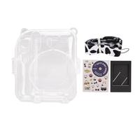 MAMJENNI Custodia protettiva trasparente per fotocamera Fujifilm Mini 12 con tracolla adesiva per fotocamera istantanea da 7,6 cm, Set stampa mucca, casual