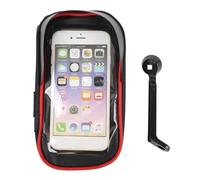 MAMJENNI Cycle Phone Front Frame Bag Impermeabile Rotazione 360° Visiera Frontale Design Touch Screen Ciclo Phone Holder Case (Rosso)