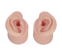 MAMJENNI Modello Professionale per Pratica di Foratura dell'Orecchio, Orecchio in Silicone Flessibile per Artisti Principianti, Design a Canale Lungo per Esposizione e Formazione, (Colore della pelle