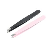 MAMJENNI Pinzetta per sopracciglia professionale in acciaio inossidabile per depilazione precisa, punta inclinata, impugnatura ergonomica, design resistente alla ruggine e durevole