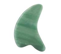 MAMJENNI Rullo di giada per viso e corpo, a forma di delfino, strumento per massaggio con avventurina verde, cura della pelle Gua Sha, massaggiatore viso e collo