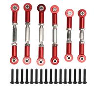 MAMJENNI Supporti per asta per auto RC per scala 1/10, supporti per collegamento anteriore posteriore in lega di alluminio con viti, per Senton Granite Typhon, design durevole (Rossa)