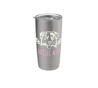 Mamma australiana con Australian Shepherd Dog Bicchiere termico in acciaio inox doppia parete