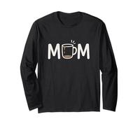 Mamma caffè Dipendenza Divertente Grafica Maglia a Manica
