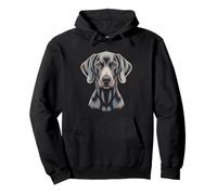 Mamma Cane Weimaraner Battito Amore Fantasma Grigio ECG Weim Felpa con Cappuccio