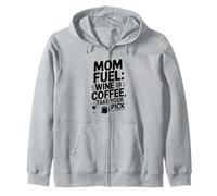Mamma Carburante: Vino o caffè? Fai la Tua Scelta Felpa con Cappuccio
