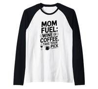 Mamma Carburante: Vino o caffè? Fai la Tua Scelta Maglia con Maniche Raglan