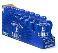Mamma Chia Squeeze Organic Vitality Snack, Wild Raspberry, 8 Count, 3.5oz