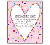 Mamma, con amore, insalata di carta, biglietto di auguri di compleanno