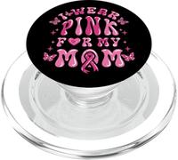 Mamma con il cancro al seno indossa il rosa per la PopSockets PopGrip per MagSafe