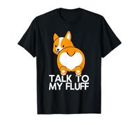 Mamma Corgi Talk To My Fluff Cane Mamma Cane Papà Maglietta