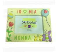 MAMMA Cornice in resina beige con farfalle e palloncini IO MIA NONNA 21,5x17 cm