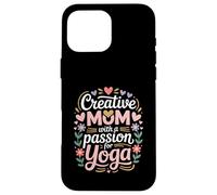 Mamma creativa con una passione per la vita amante dello yoga Custodia per iPhone 16 Pro Max
