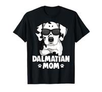 Mamma dalmata Maglietta Unisex Bambini e Ragazzi T-Shirt Nero Tinta Unita Collo a Girocollo Manica Corta S