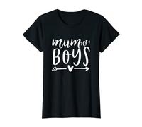 Mamma dei ragazzi - Carino mano Lettered Boy Mom Saying Maglietta