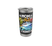 Mamma Del Compleanno Crociera King Dolphin Ship Birthday Trip Bicchiere termico in acciaio inox doppia parete