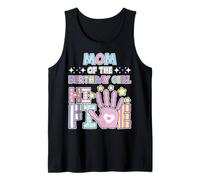 Mamma del Compleanno Ragazza Carino Pastello 5 Anni Bambini Ciao 5 Canotta