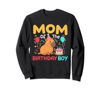 Mamma Del Compleanno Ragazzo Carino Capybara Bambini Bday Famiglia Felpa