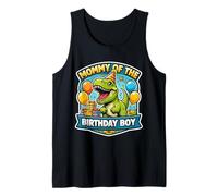 Mamma del Compleanno Ragazzo Tyranasaurus Dinosauro Dino Madre Canotta