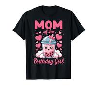 Mamma della festeggiata Cute Bow Boba Tea Party Family Maglietta