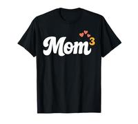 Mamma di 3 Ragazze Ragazzi Cubed Mamma di Tre Mamma di 3 Madre Maglietta