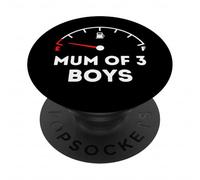 Mamma di 3 ragazzi - Running on Empty - Divertente festa della mamma PopSockets PopGrip Adesivo