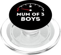 Mamma di 3 ragazzi - Running on Empty - Divertente festa della mamma PopSockets PopGrip per MagSafe
