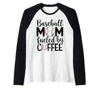 Mamma di baseball, amante del caffè, divertente vita sportiva, stile di fine settimana Maglia con Maniche Raglan