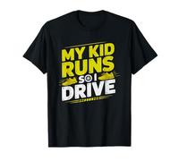 Mamma di Cross Country Il Mio Bambino Corre So Drive Humor Maglietta
