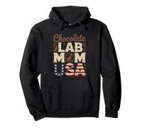 Mamma di Labrador Quattro Luglio Lab Cioccolato Felpa con Cappuccio