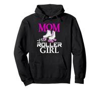 Mamma di Roller Girl, pattinaggio a rotelle, compleanno, famiglia Felpa con Cappuccio