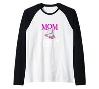 Mamma di Roller Girl, pattinaggio a rotelle, compleanno, famiglia Maglia con Maniche Raglan