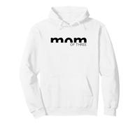 Mamma di Tre (Madre di 3 Bambini) Felpa con Cappuccio