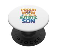 Mamma Di Un Figlio Autistico Cuore Autistico PopSockets PopGrip Adesivo