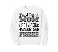 Mamma di Un Impressionante Impressionante Fisher Pesca Pescatore Pesce Detto Felpa