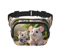 Mamma e bambino ratti stampato alla moda marsupio unisex messenger bag, marsupio da viaggio alla moda