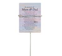 Mamma E Papà Impermeabile Tomba Memorial Card E Intemperie Card Sostegno