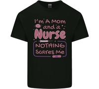 Mamma e Un Infermiera Nothing Spaventa Me Festa Della Mamma Uomo Cotone T-Shirt