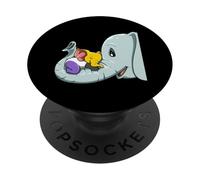 Mamma Elefante Non Binaria Che Protegge I Bambini PopSockets PopGrip Adesivo