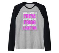 Mamma Frigg Lagertha Freya Viking Norse Mitologia Maglia con Maniche Raglan