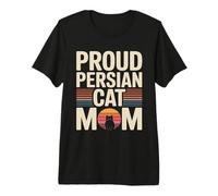 Mamma gatta persiana Orgogliosa retrò Maglietta Premium